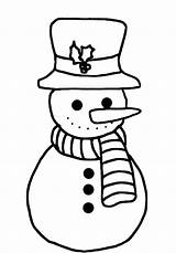 Snowman Coloring Pages Simple Kids Drawing Printable Sketch Color Preschool Cute Winter Print Colouring Christmas Snowmen Clipart Easy Sheet Getdrawings sketch template
