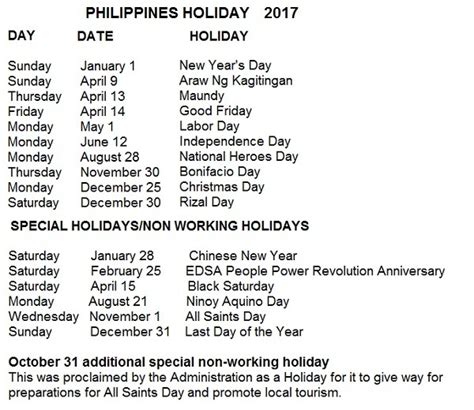 philippines holiday 2017 global pinays niche