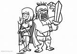 Clash Royale Archer Coloring Pages Barbarian Kids Printable Clipartmag Clipart sketch template