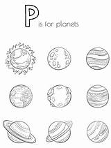 Coloring Planet Pages Preschool Planets Letter Activities Space Kids Alphabet Pp Homeschool Choose Board sketch template