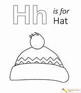 Hat Coloring Letter Printable Lowercase Uppercase Through Sheet Kids sketch template