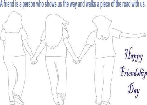 friendship day coloring page  kids