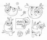 Sloth Branch sketch template