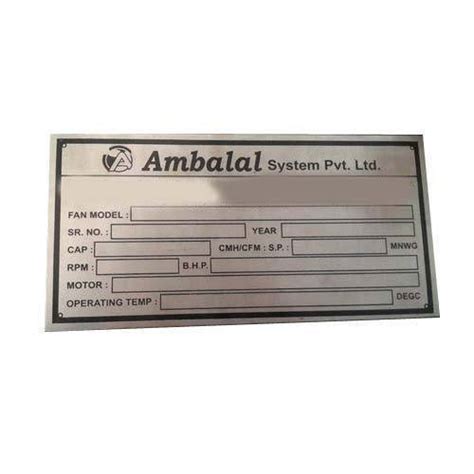 aluminium anodized label  rs pieces aluminum labels  ahmedabad id