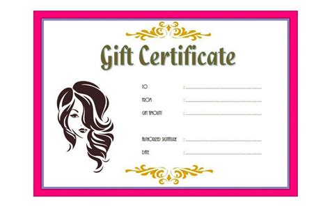amazing nail salon gift certificate template gift certificate