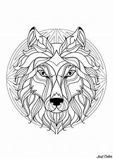 Mandala Wolf Coloring Head Difficult Ready Color During Long If Time Mandalas Complex Prefer Incredible Colors Use sketch template
