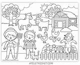 Farm Fazenda Granja Keshet Ayelet Ayeletkeshet Colorironline Caballo Onlinecoloringpages sketch template