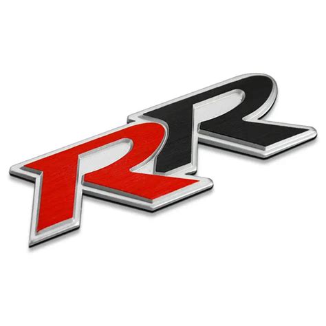 black red double  rr thick aluminum alloy zinc alloy car styling refitting emblem badge