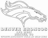 Broncos Denver Logo Coloring Pages Drawing Football Bronco Usage Worksheets Paintingvalley sketch template