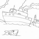 Ship Coloring Pages Colouring Cruise Ships Print Disney Transport Line sketch template