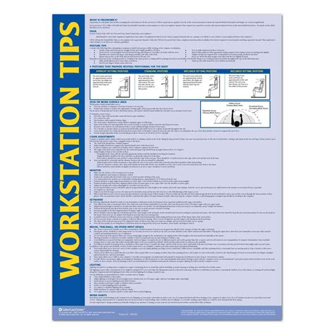 workstation safety tips poster osha workplace safety posters