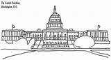 Capitol Coloring Building Template sketch template