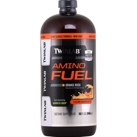 Twinlab Amino Fuel Liquid Muscle Orange Rush 32 Oz Regular Price 32