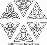 Celtic Knot Trinity Set Vector Tattoos Armband Triquetra Stroke Print Freeart Stock Drawings Clip Preview sketch template