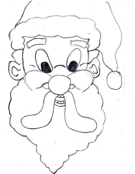 printable santa face coloring sheet