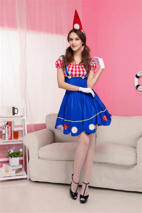 new blue women halloween maid costume 3s1533 fancy french