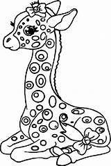 Giraffe Coloring Kids Pages Girl Drawing Staying Printable Baby Wecoloringpage Animal Cartoon Getdrawings Choose Board sketch template