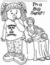 Coloring Sister Pages Baby Brother Big Printable Shower Welcome Colouring Sisters Color Little Sheets Family Downloads Kids Sibling House Girl sketch template
