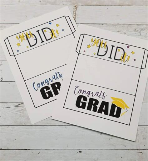 printable graduation cards  easy   give grads money