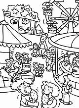 Carnival Amusement Tocolor Ferris Getcolorings Starry sketch template