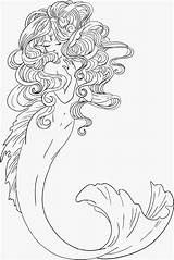 Coloring Pages Printable Mermaids Adults Mermaid Popular sketch template
