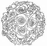 Bouquet Coloring Flower Pages Wedding Flowers Drawing Line Bouquets Drawings Printable Draw Bouque Getdrawings Unique Getcolorings Simple sketch template