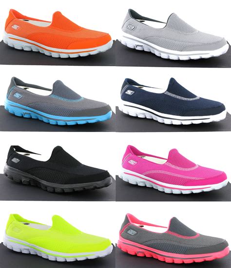 womens skechers  walk  comfort plimsolls shoes trainers pumps size   uk ebay