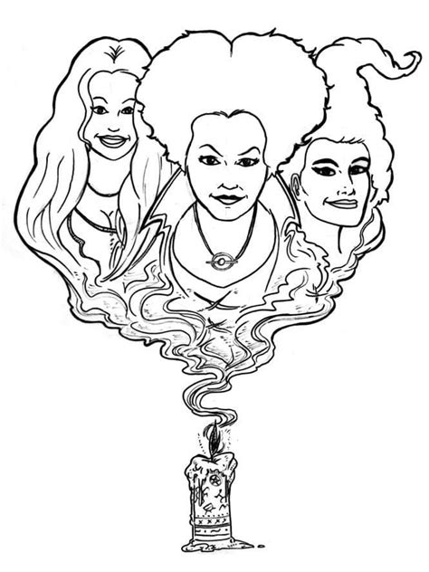 hocus pocus  color coloring page  printable coloring pages  kids