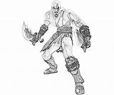 Kratos Gears Guerra Getcolorings Tudodesenhos Popular sketch template