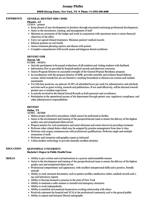 resume  dentist