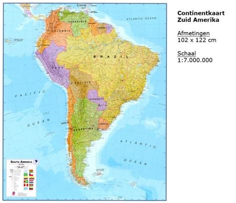 koop continentkaart zuid amerika maps international  voordelig  bij commee