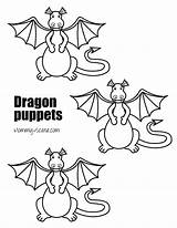 Puppet Dragon Paper Template Coloring Puppets Pages Printable Show Getcolorings Snack Chow Kids Print Cute Marvellous Color sketch template