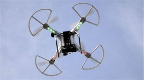 joystick enables drone flying   hand