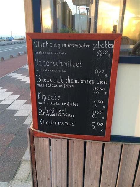 menu  eetcafe lido zandvoort