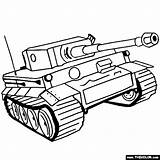 Tank Coloring Tanks Panzer Army Tiger Pages Online Drawing Clipart Color Drawings sketch template
