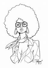 Coloring Pages Afro African American Woman Color Girl Printable Getcolorings Books Adult Behance Book Para Pintar Print Escolha Pasta sketch template