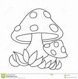 Mushroom Clipart Drawings Mushrooms Patterns Drawing Easy Coloring Tree Kids Pages Templates Google Applique Color Illustration Stock Clipground Colouring sketch template