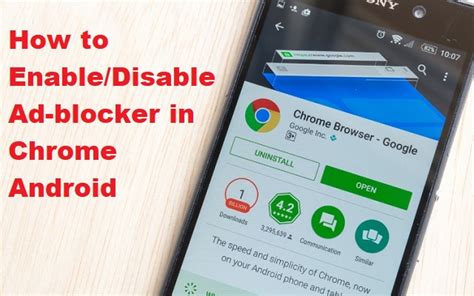 enabledisable ad blocker  chrome android phoneworld