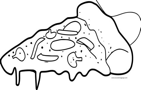 pizza slice coloring page wecoloringpagecom