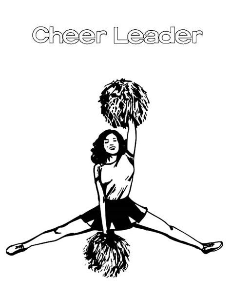 cheerleader perform great stunt coloring pages  place  color