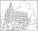 Temple Coloring Lds Drawing Temples Salt Lake Pages Getdrawings Mormon Getcolorings Primary sketch template