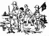 Working Together Coloring Boy Pages Scouts Color Getdrawings Place sketch template