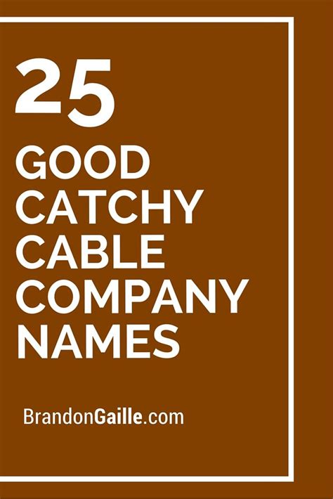 good catchy cable company names cable cable