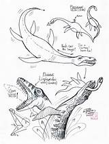 Pliosaur Plesiosaur Huang Plesiosaurus Drawing Creature Prehistoric sketch template