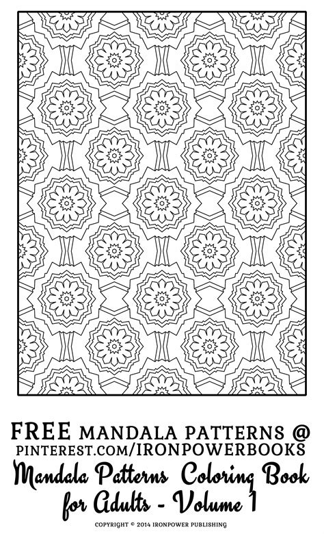 mandala pattern coloring pages  adults intricate mandala