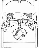 Coloring Pages Christmas Eve Bed Printable Sleeping Parents Kid Kids Asleep Dot Popular Library Clipart Printing Help Raisingourkids Holiday sketch template
