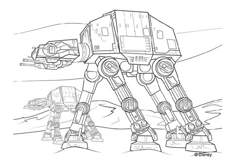 armored cavalry star wars walkers coloring pages print color craft