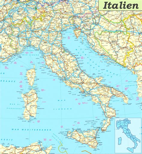 strassenkarte italien