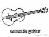 Coloring Guitar Pages Acoustic Library Clipart Car Popular sketch template