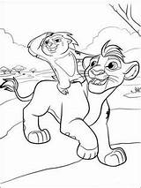Kion Guardia Garde Leao Bunga Savane Leão Fuli Coloriez Coloringfolder Simba Banga Leones Caricaturas sketch template